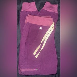 Figs Scrubs Bottom Color DEEP PURPLE - Petite XXS Zamora Jogger Pants